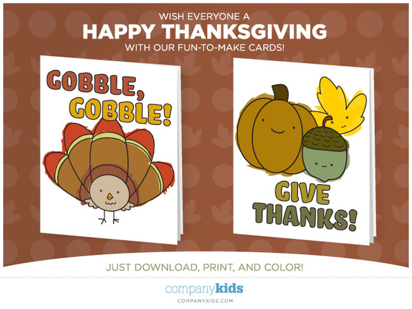 Free Thanksgiving Cards From Company Kids!